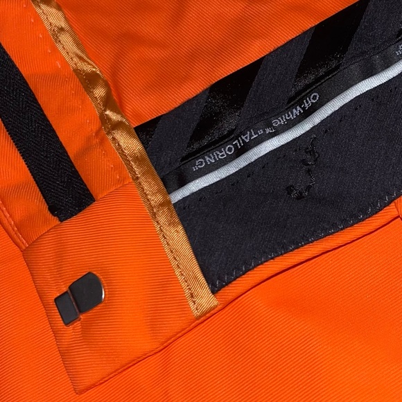 Off-White Nylon Oversized Pants Orange Tailoring Fit Size 48 - Picture 6 of 14